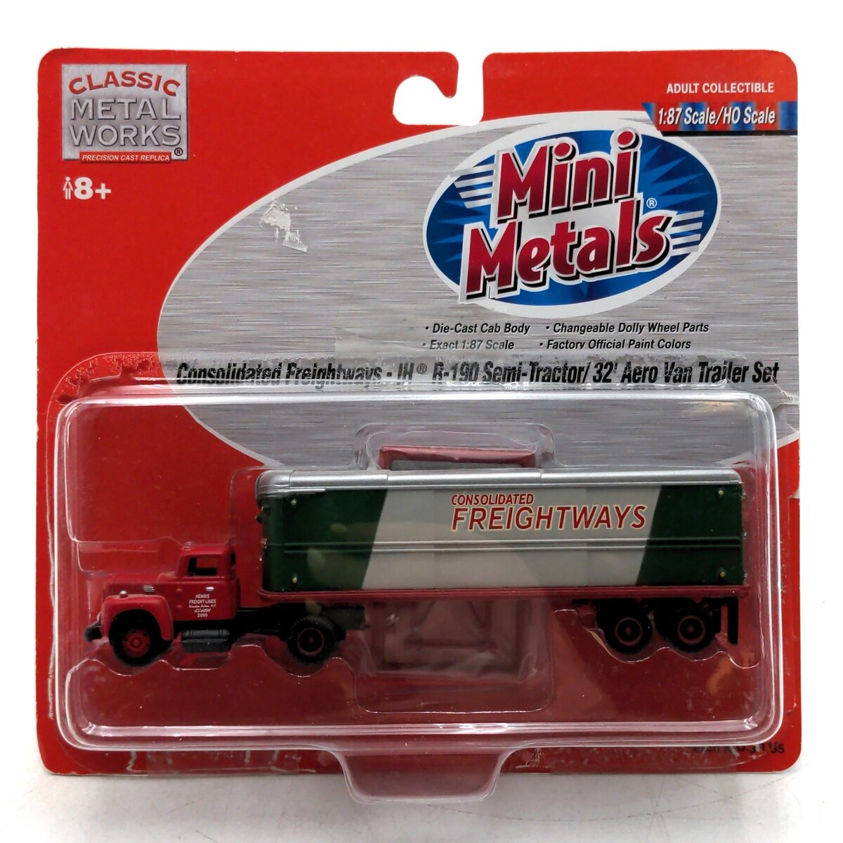 Classic Metal Works 31135 HO Mini Metals CF IH R-190 Semi-Tractor/Trailer Set