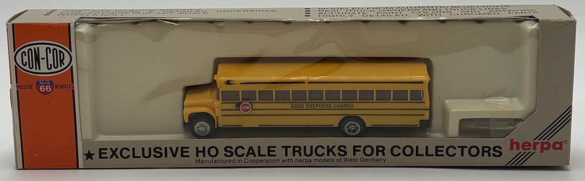 Con-Cor 0004-001046 HO Bluebird Good Shepherd Church Bus