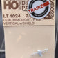 Detail Associates 1024 HO Scale Vertical Pyle Dual Headlight w/Shield(Pack of 2)