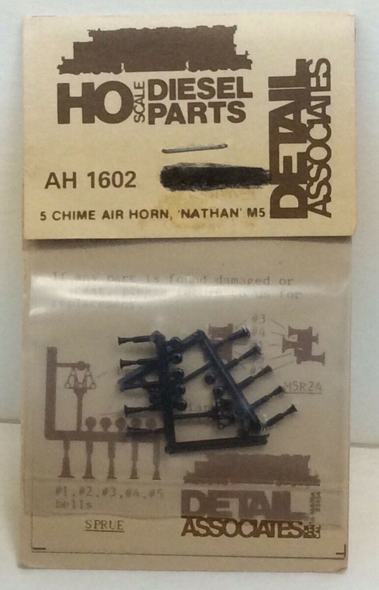 Detail Associates 1602 HO Scale Air Horn Nathan M5 Delrin (Pack of 2)