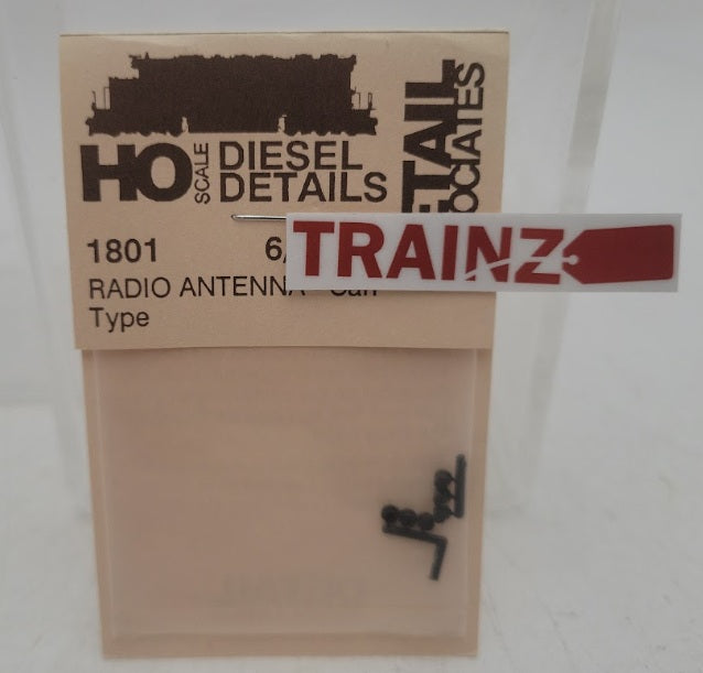 Detail Associates 1801 HO Scale Radio Antenna Can Type Used by ATSF/UP/Others