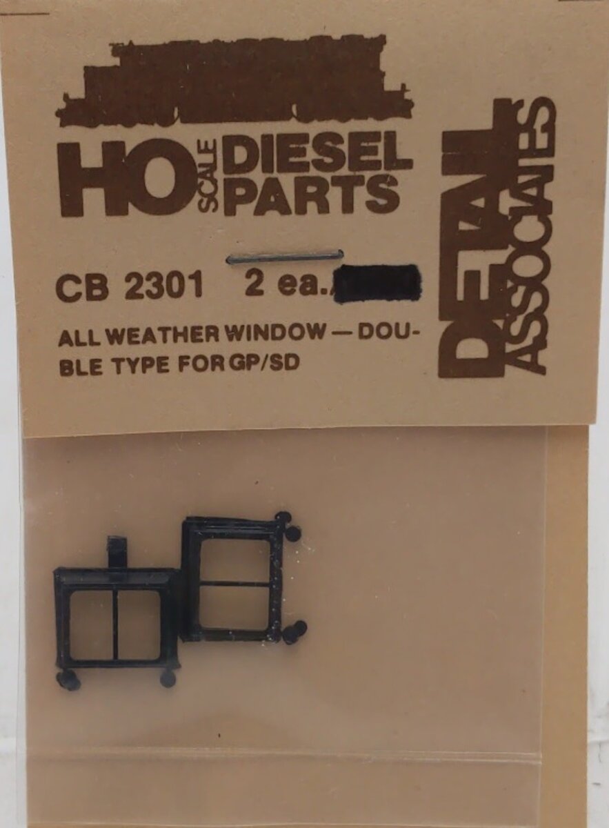 Detail Associates 2301 HO All Weather Window Double Type For GP/SD (Pack of 2)