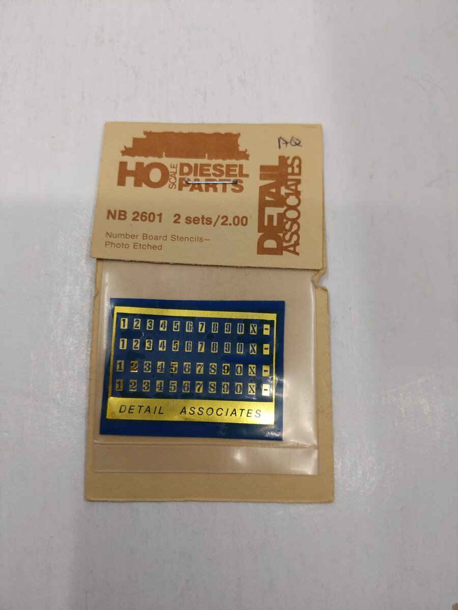 Detail Associates NB2601 HO Scale Number Board Stencil (Pack of 2)