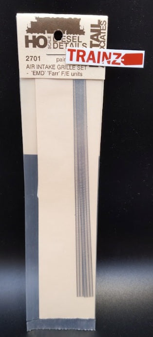 Detail Associates 2701 HO Scale Air Intake Grille EMD Farr F&E Units (Pack of 2)