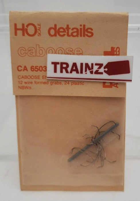 Detail Associates 6503 HO Scale Caboose Ends & Sides Grab Irons (Pack of 12)