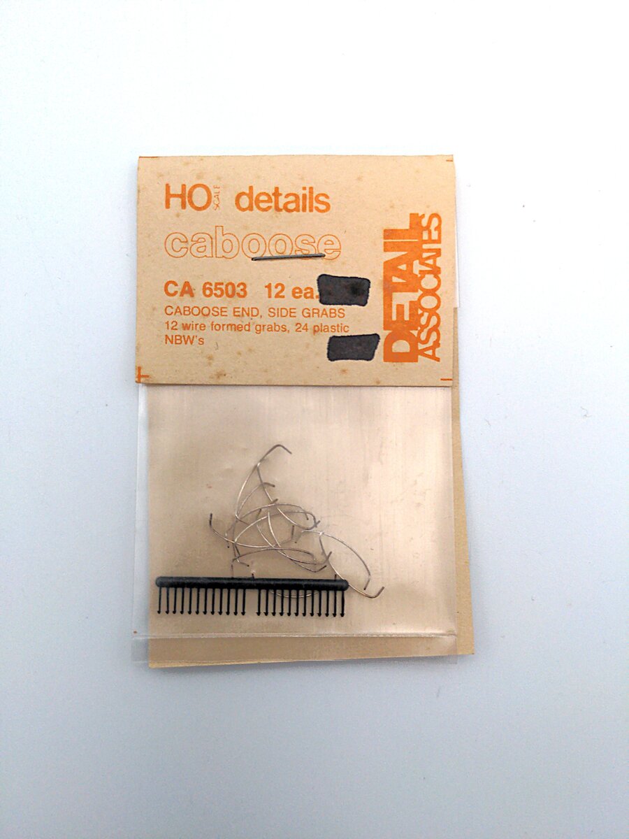 Detail Associates 6503 HO Caboose Ends & Sides Grab Irons (Pack of 12)