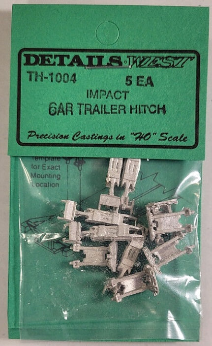 Details West 1004 HO Scale Impact Car Piggyback Trailer Hitch