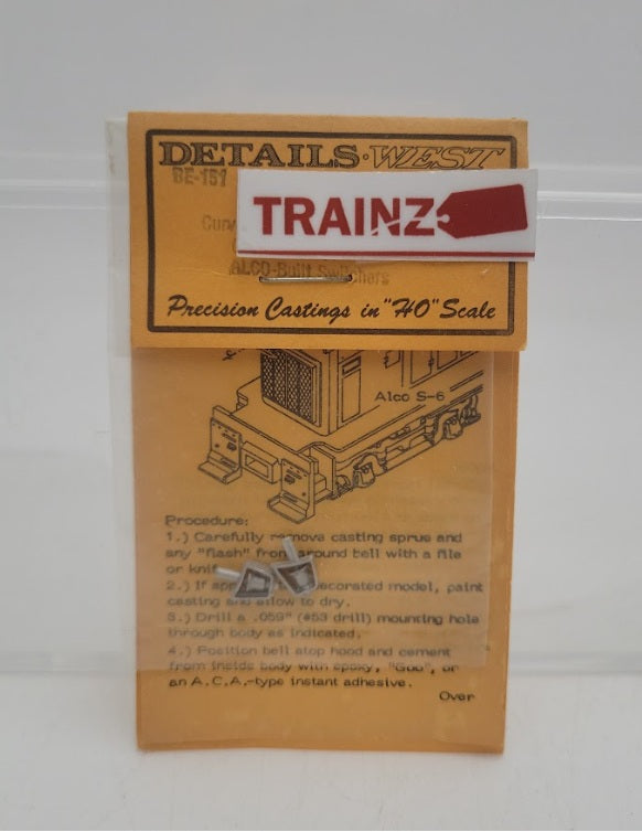 Details West 151 HO Curved Based Fabricated Bell for ALCO Switchers (Pack of 2)
