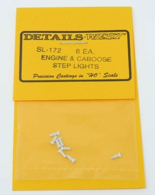 Details West SL-172 HO Scale Engine & Caboose Step Lights (Pack of 8)