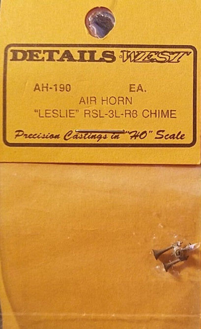Details West 190 HO Scale Leslie RSL-3L-R8 Chime Air Horn