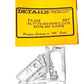 Details West 208 HO Scale  F-3 F-7 F-9 E Detail Set for A-Units