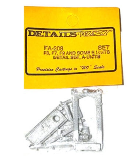 Details West 208 HO Scale  F-3 F-7 F-9 E Detail Set for A-Units