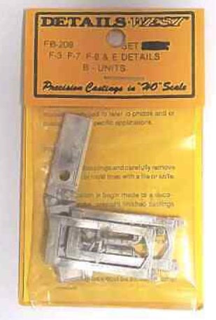 Details West 209 HO Scale  F-3 F-7 F-9 E Detail Set for B-Units