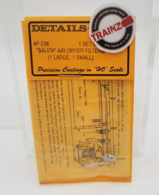 Details West 226 HO Salem Scale Air Dryer Filters (1 Small / 1 Large)