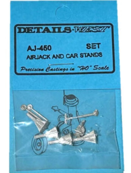 Details West 450 HO Scale Airjack & Car Stands Metal Set