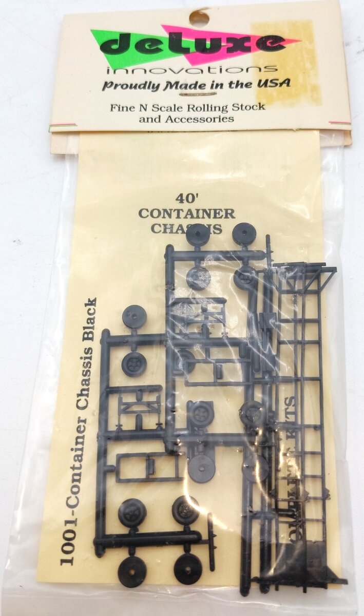 Deluxe Innovations 1001 N Scale 40' Intermodal Container Chassis Kit (Pack of 2)