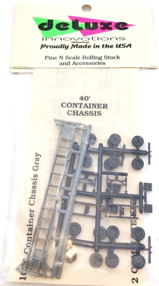 Deluxe Innovations 1006 N Gray 40' Container Chassis Kit (Set of 2)