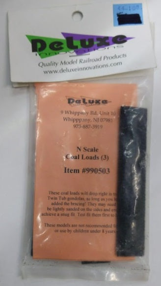 Deluxe Innovations 990503 N Scale Coal Car Loads (Pack of 3)