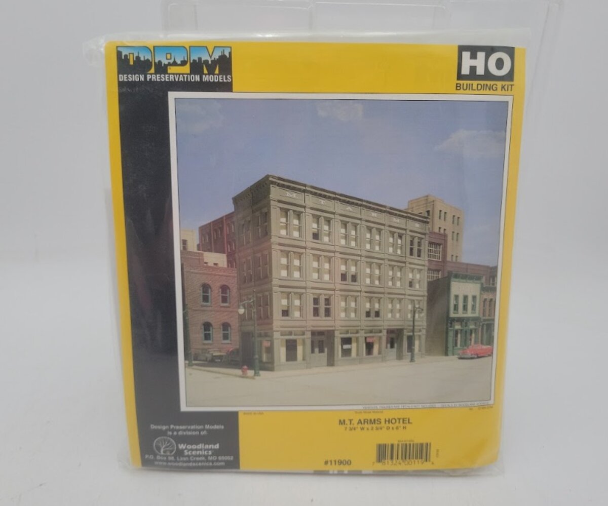 DPM 11900 HO Scale 4-Story Brick M.T. Arms Commercial Building Kit