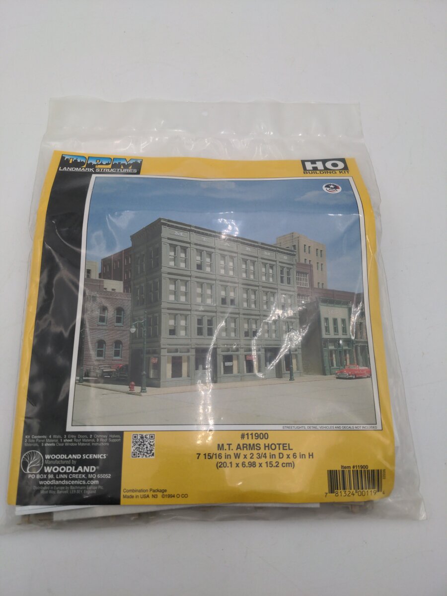 DPM 11900 HO Scale 4-Story Brick M.T. Arms Commercial Building Kit