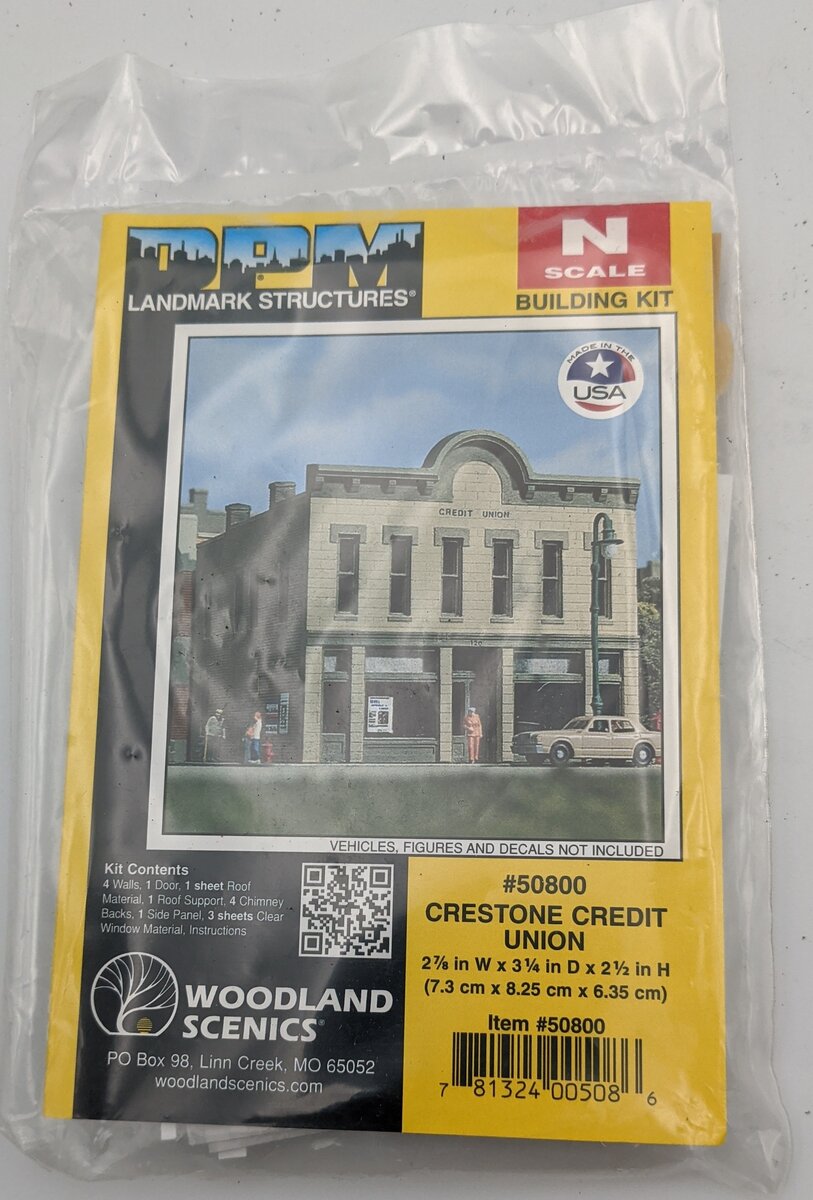 DPM 50800 N Scale Crestone Credit Union Building Plastic Kit