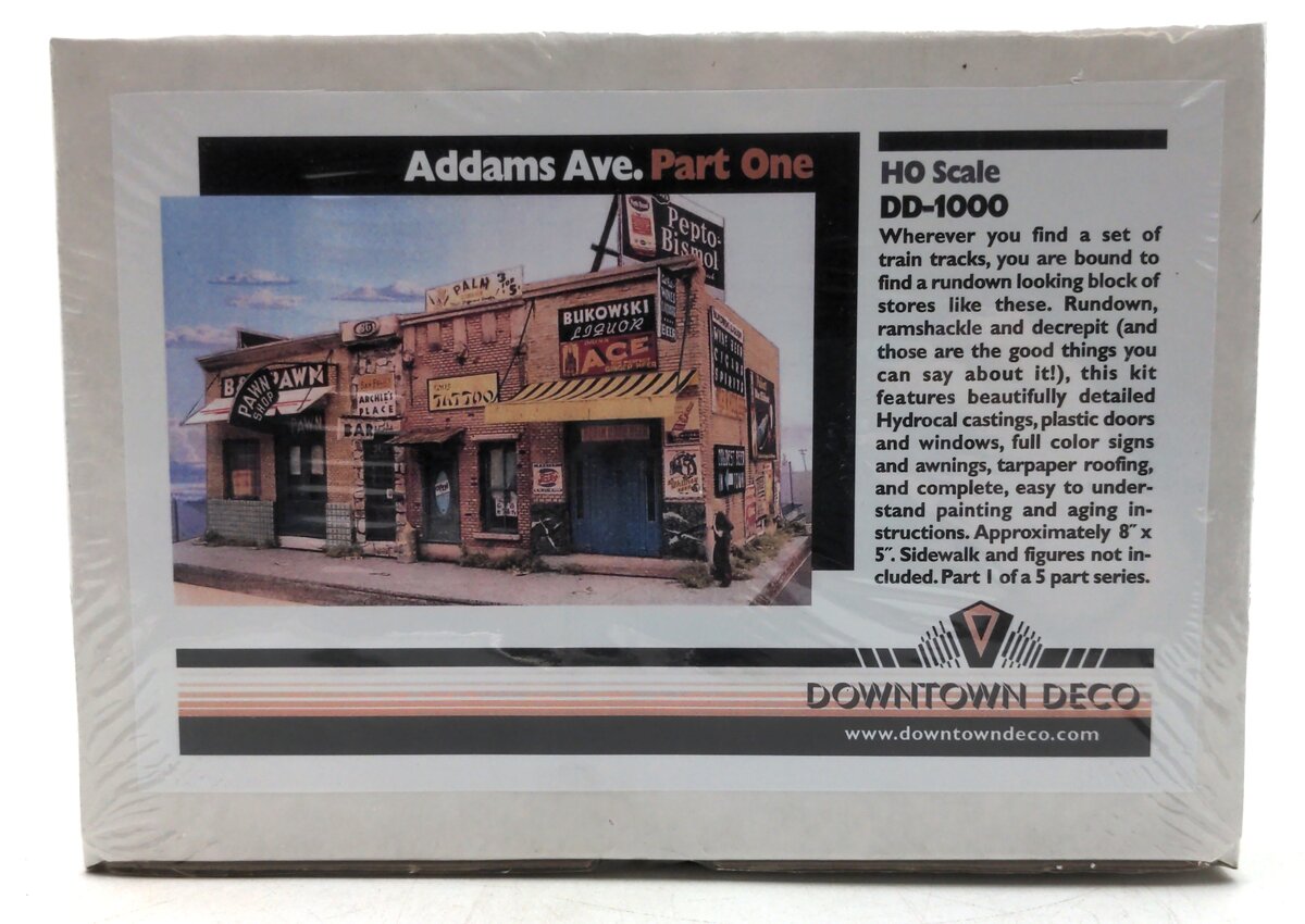 Downtown Deco DD-1000 HO Scale Addams Ave. Part One Building Kit