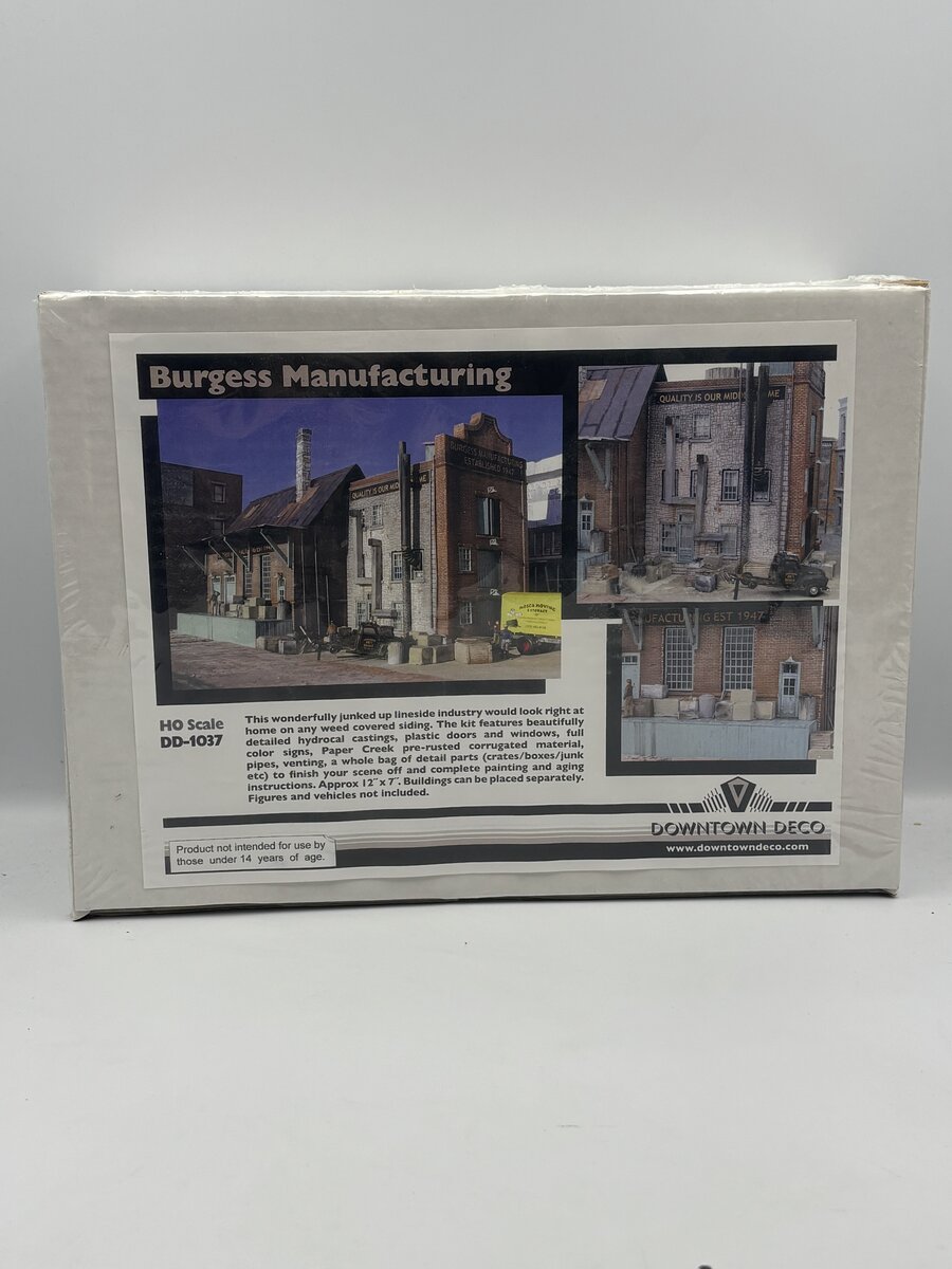 Downtown Deco DD-1037 HO Scale Burgess Manufacturing Kit