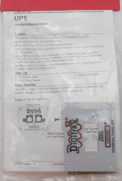 Digitrax UP5 LocoNet Universal Throttle Panel