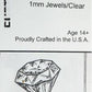 Custom Finishing J-127 HO 1 mm Clear Jewels (Pack of 12)