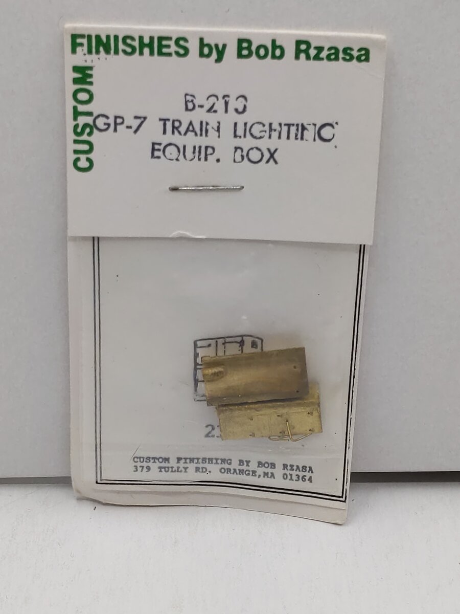 Custom Finishing B-213 HO Scale Brass GP7 Train Lighting Equipment Box