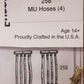Custom Finishing 258 HO Diesel MU Hoses 4 Hose With Bracket (Pack of 4)