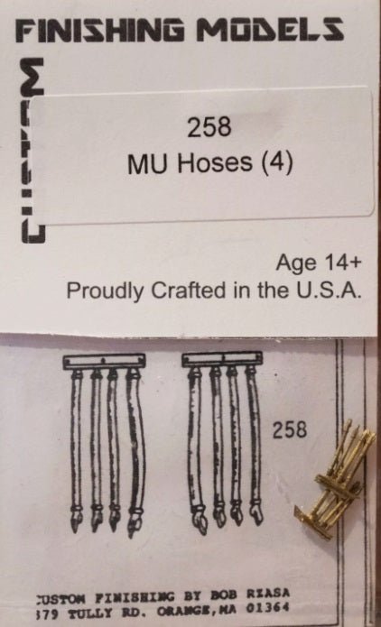 Custom Finishing 258 HO Diesel MU Hoses 4 Hose With Bracket (Pack of 4)