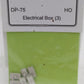 Durango Press 75 HO Scale Electrical Box Undecorated White Metal (Pack of 3)