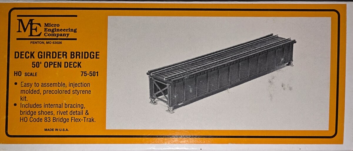 Micro Engineering 75-501 HO 50' Open Deck Girder Bridge Kit
