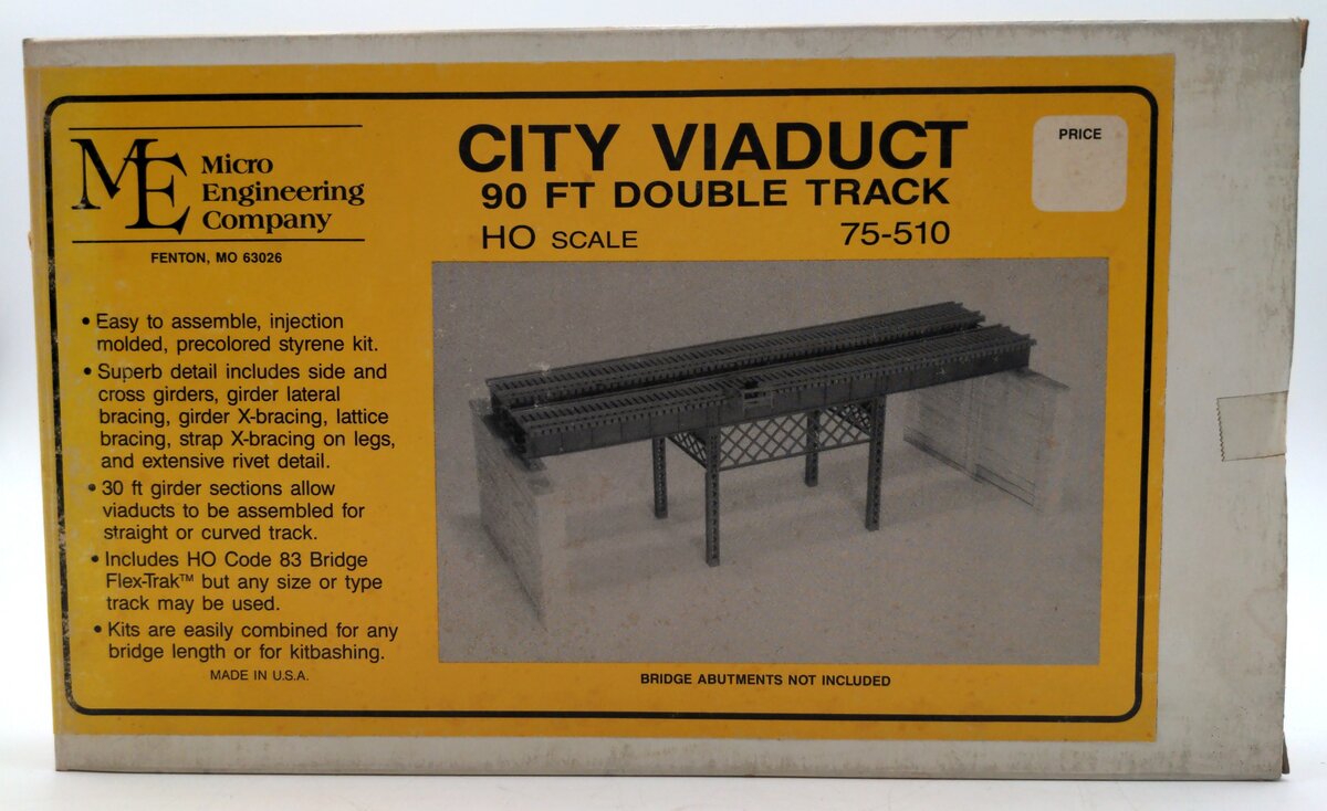 Micro Engineering 75-510 HO 90' Double Track City Viaduct Kit