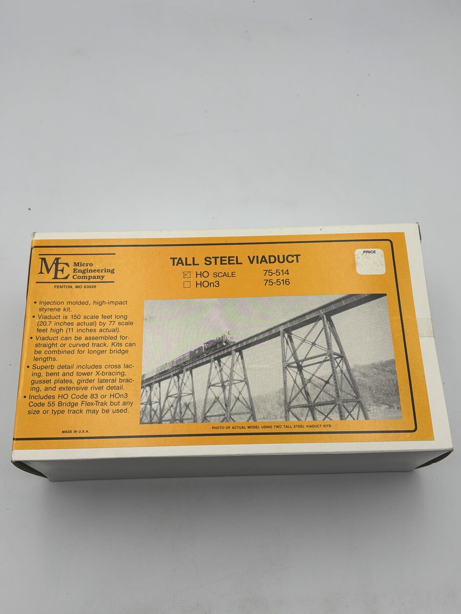 Micro Engineering 75-514 HO 150' Long Standard Tall Steel Viaduct Bridge Kit LN/Box