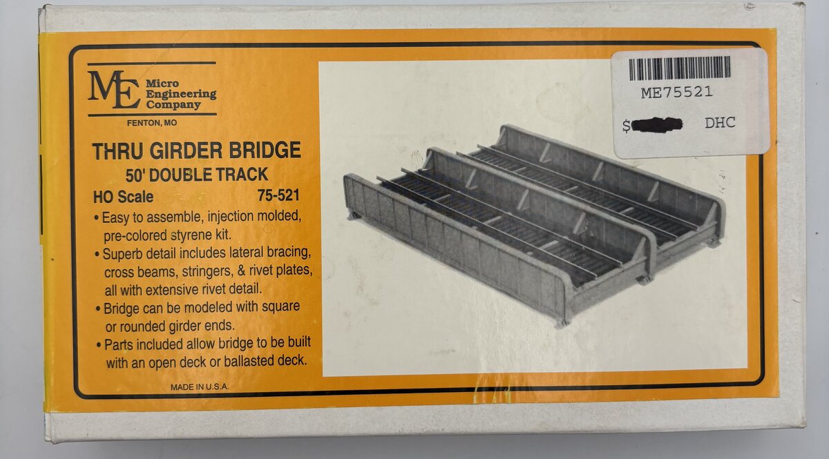 Micro Engineering 75-521 HO 50' Double Track Through Girder Bridge Kit