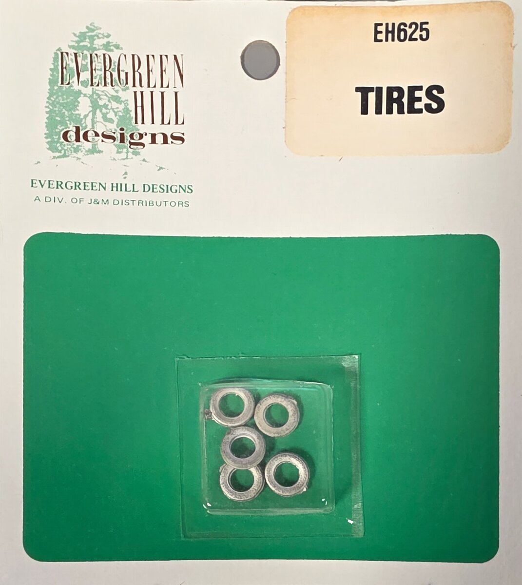 Evergreen Hill 625 HO Tires (Pack of 5)