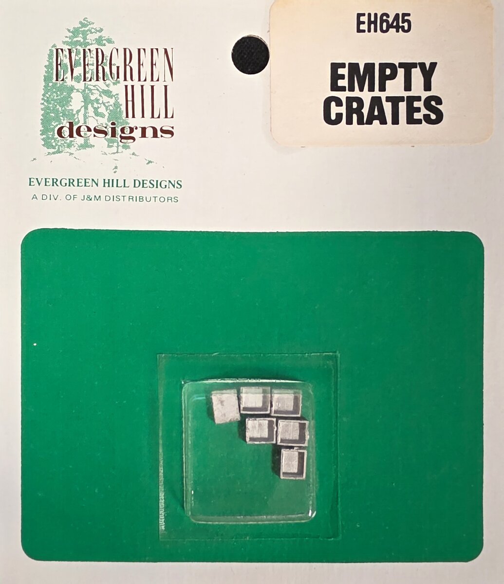 Evergreen Hill 645 HO Empty Crates (Pack of 6)