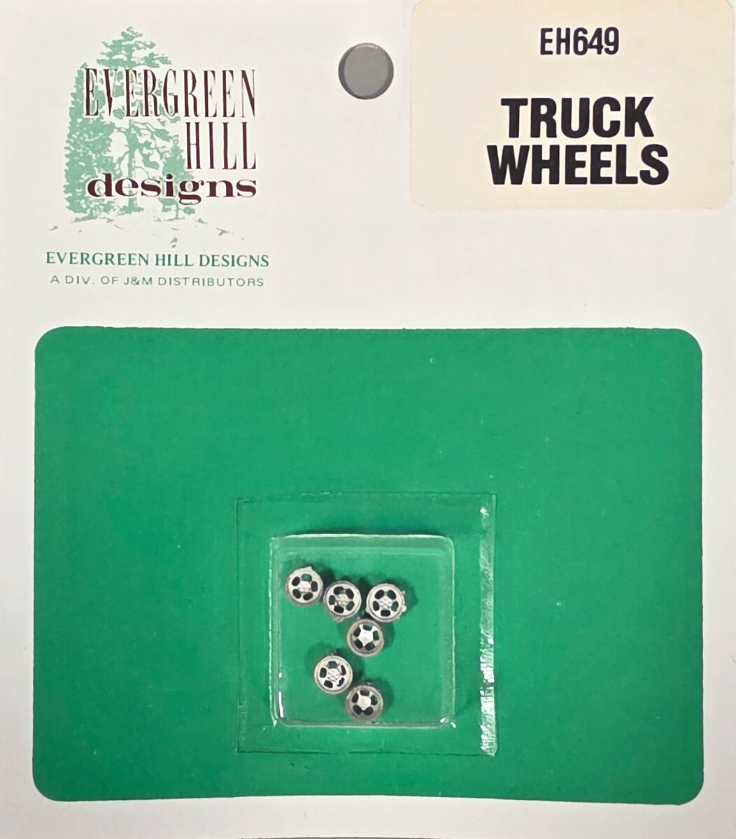 Evergreen Hill 649 HO Truck Wheels (Pack of 6)