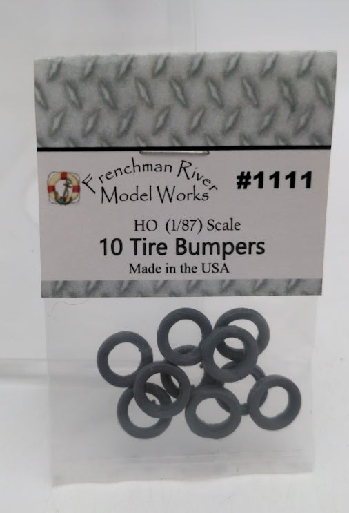 Frenchman River Modelworks 1111 HO Scale 36" Tire Bumpers (Pack of 10)