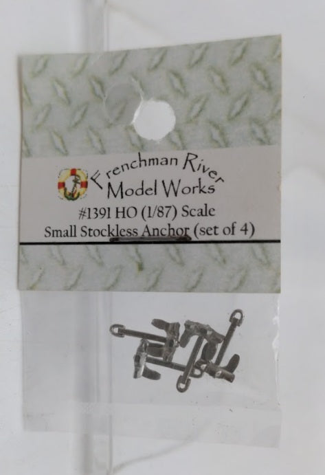 Frenchman River Modelworks 1391 HO Scale Small Stockless Anchor (Set of 4)