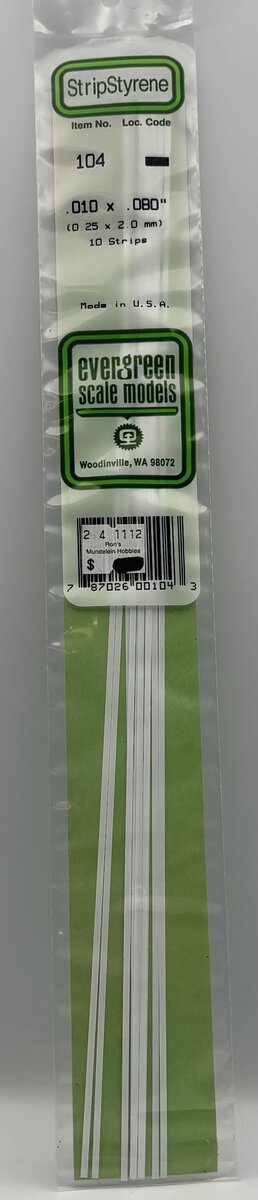 Evergreen Scale Models 104 .010