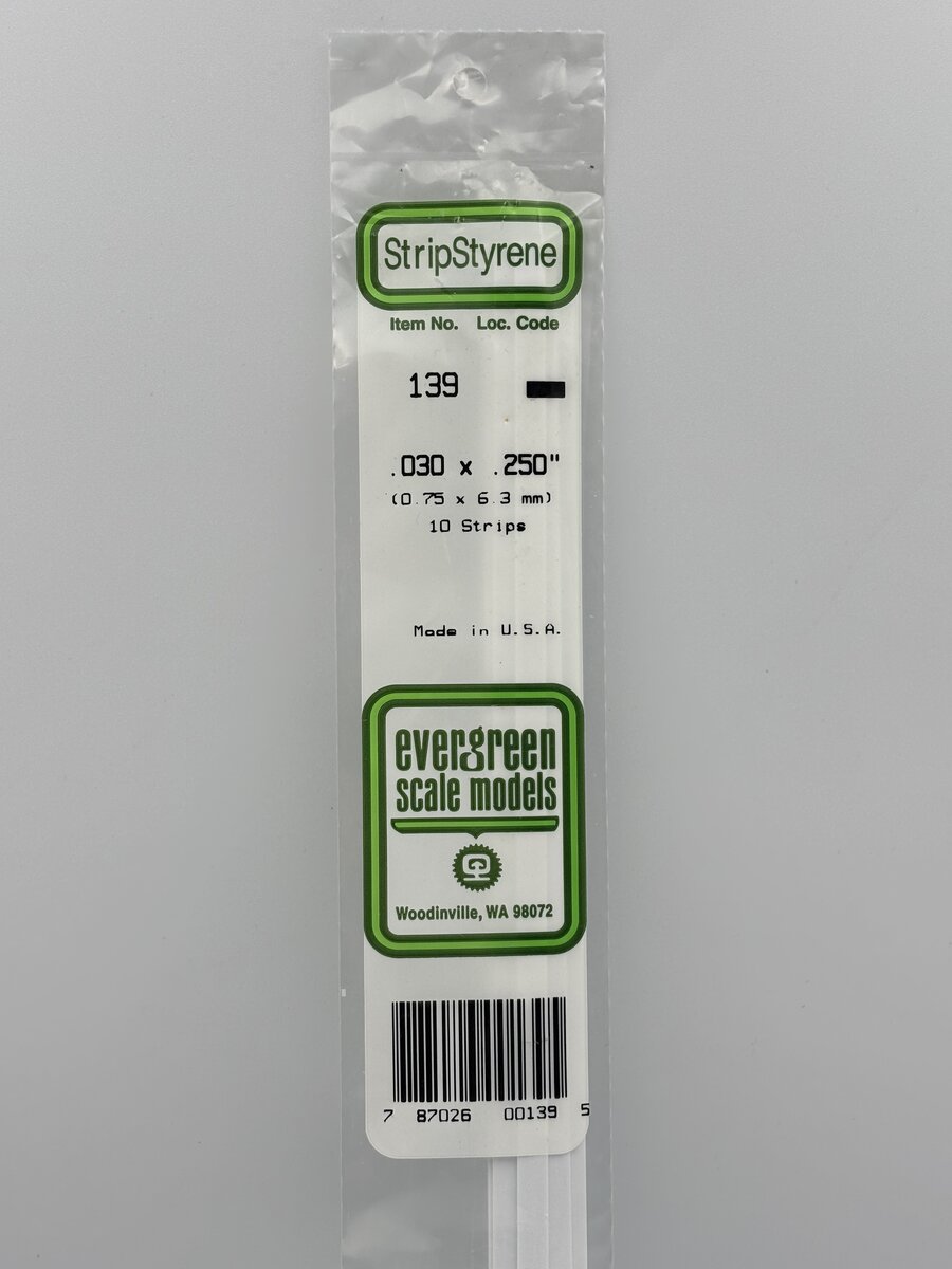 Evergreen Scale Models 139 .030