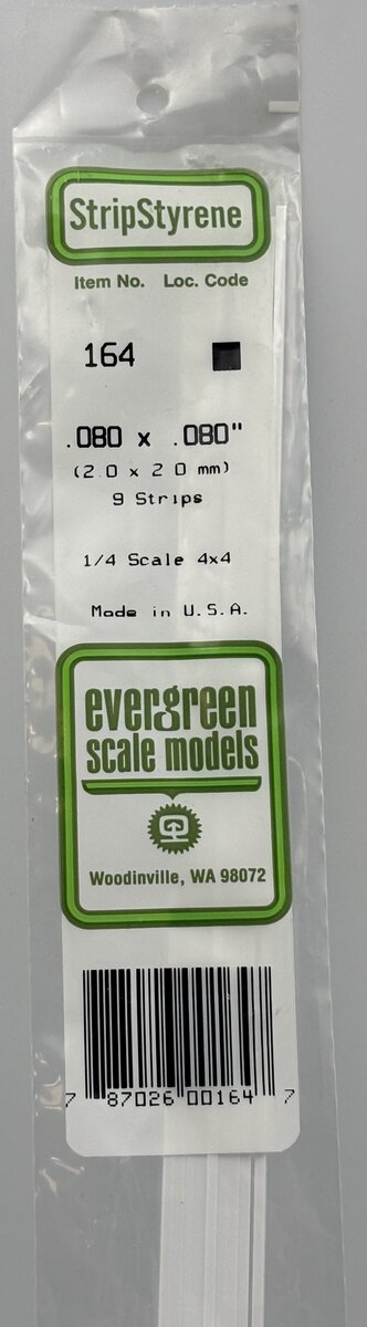 Evergreen Scale Models 164 .080