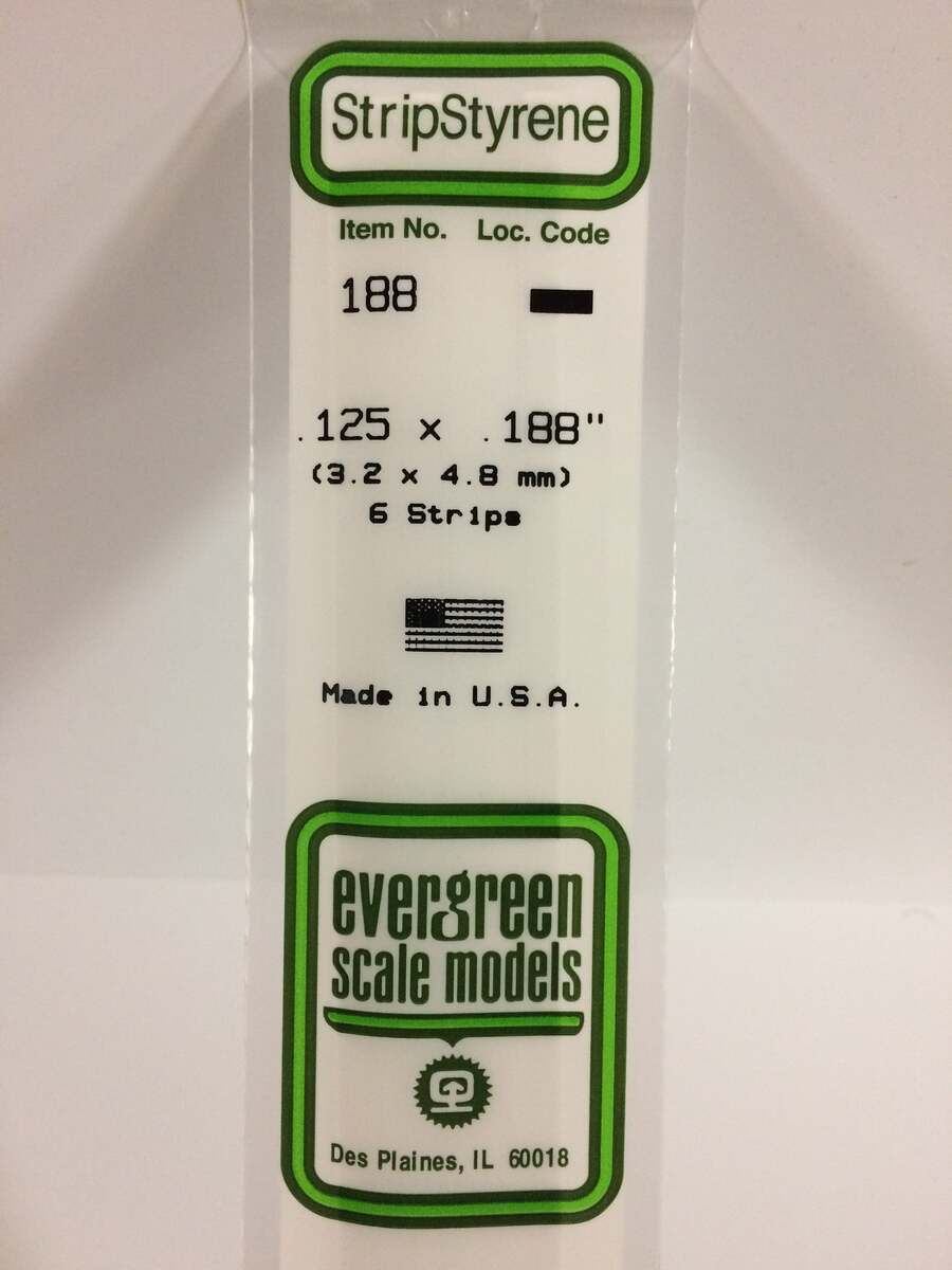 Evergreen Scale Models 188 .125