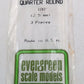 Evergreen Scale Models 250 Quarter Round  .100" x 14" Polystyrene (Pack of 3)