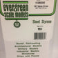 Evergreen Scale Models 4080 080" .040" x .080" x 6" x 12" Polystyrene V-Groove