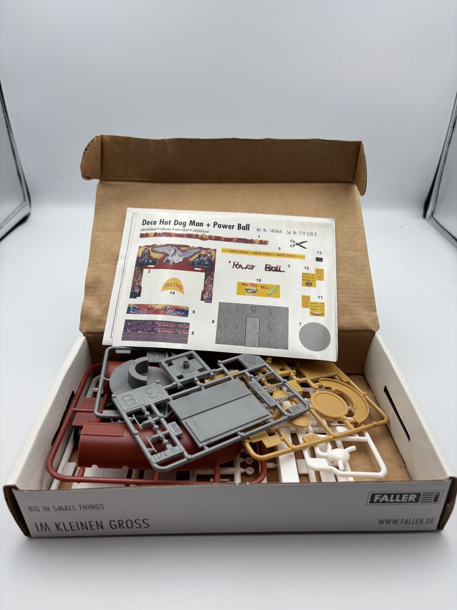 Faller 140464 HO Fairground Booths Food Stand & Power Ball Kit (Pack of 2)