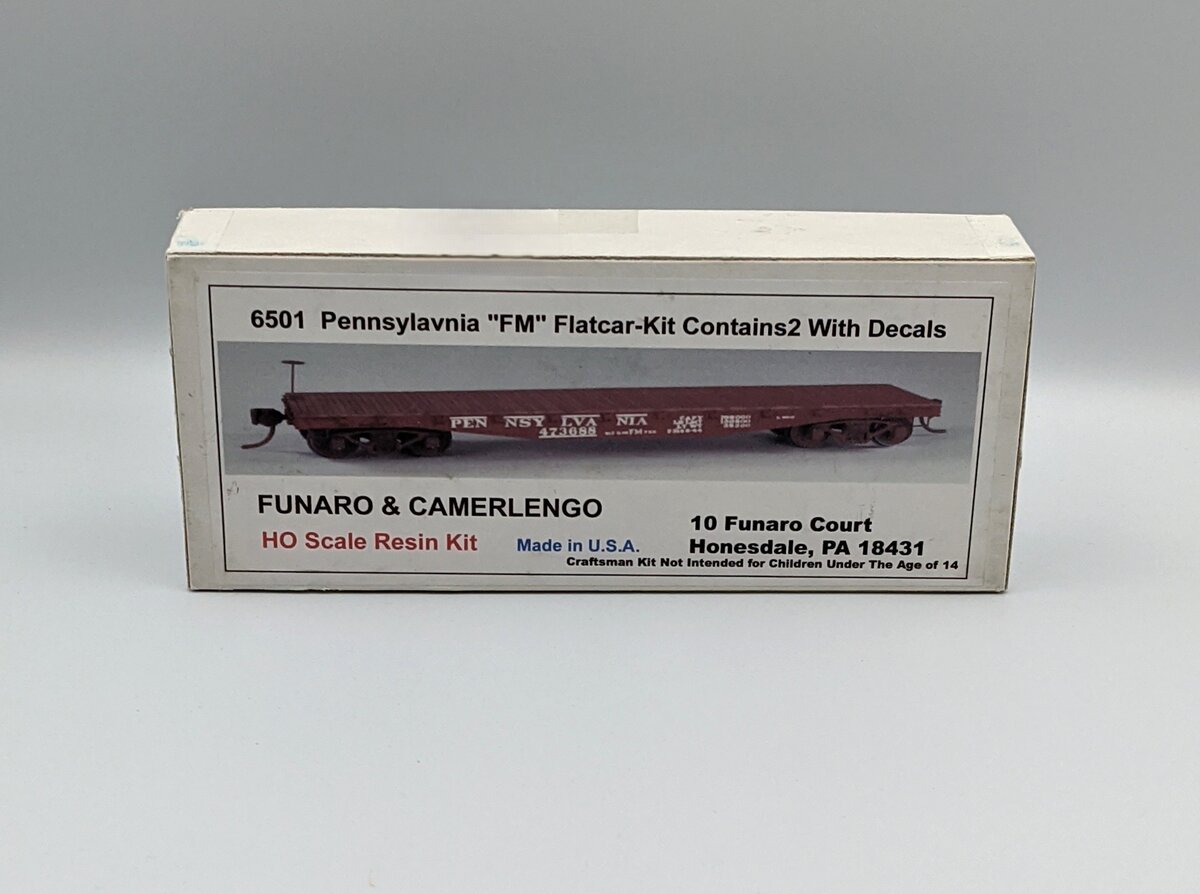 Funaro & Camerlengo 6501 HO Pennsylvania Class FM Flat Car (Set of 2)
